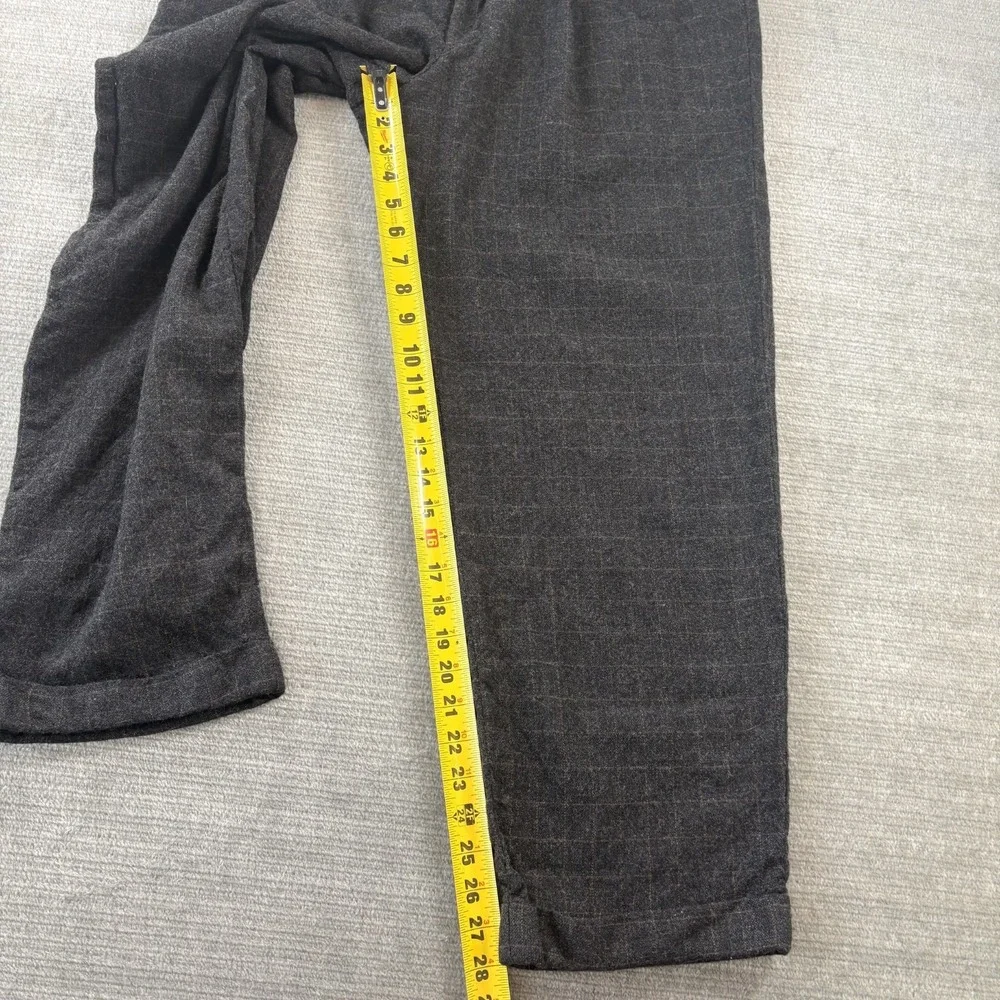 VTG 90s Tommy Hilfiger Pants Mens 34x28 Gray Pleated Wool Preppy Cuff Academia